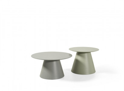 Runde Couchtische Set 2 tlg. Wohnzimmer Holz Beistelltische Luxus Stil Tisch